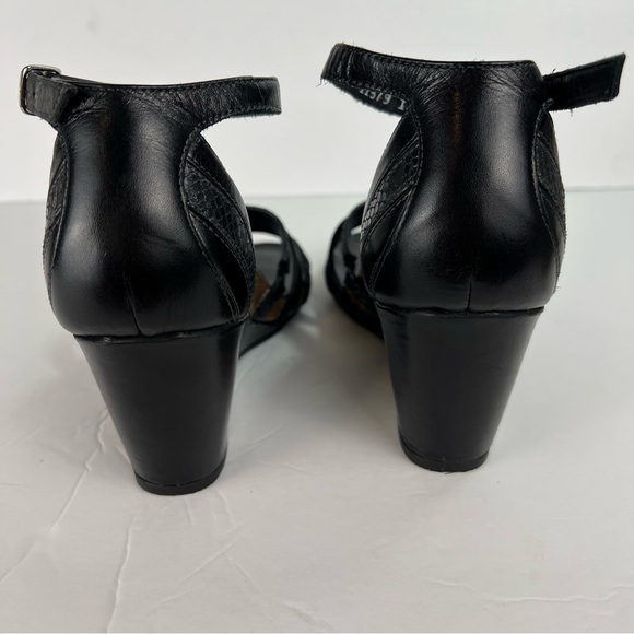 Mephisto Air Relax Wedge Ankle Strap Faux Snakeskin Leather Sandal size 37/7 - Picture 9 of 14